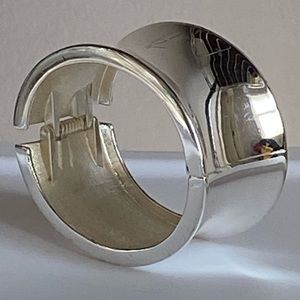 Silver Statement Hinged Bracelet